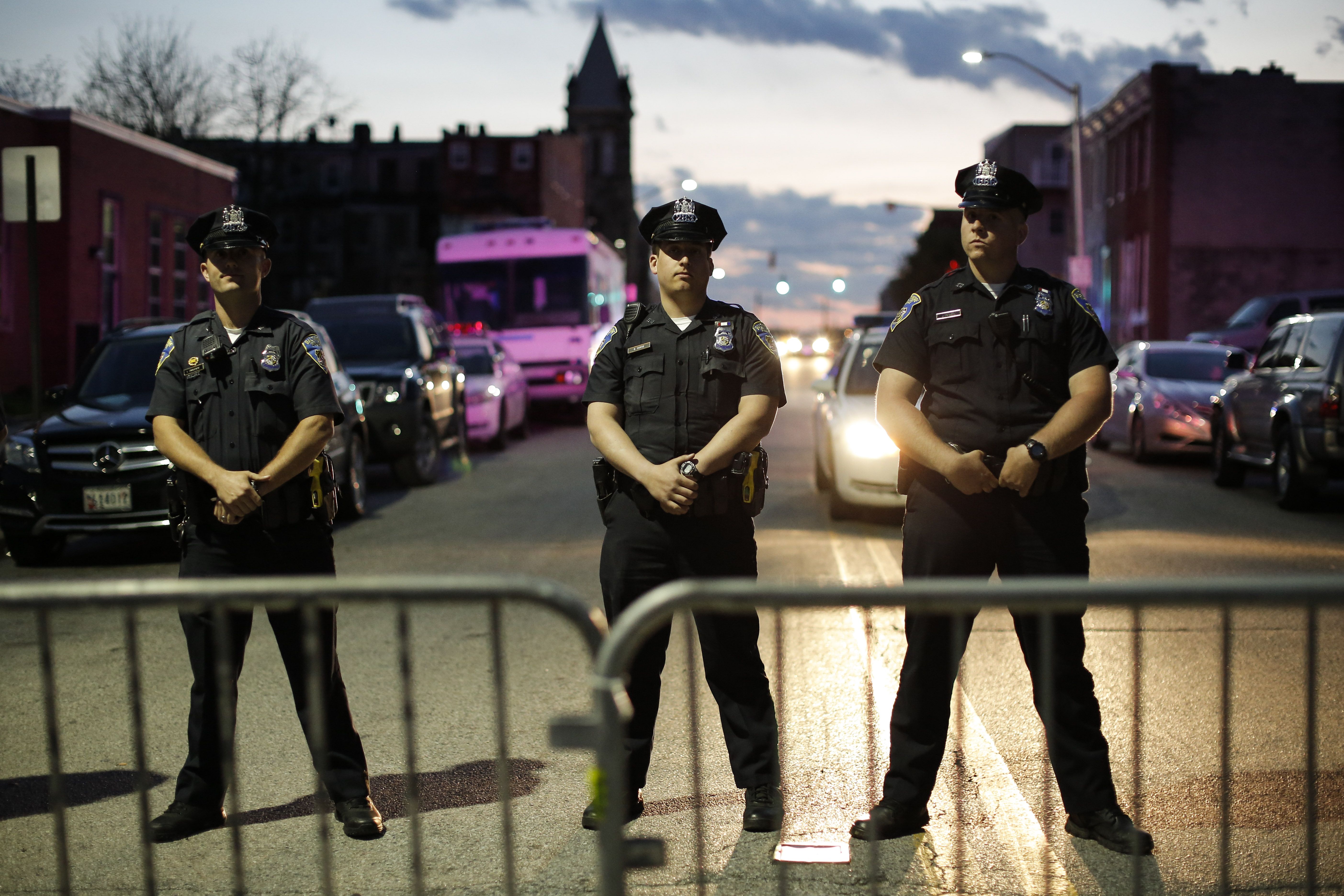 Police in Baltimore.